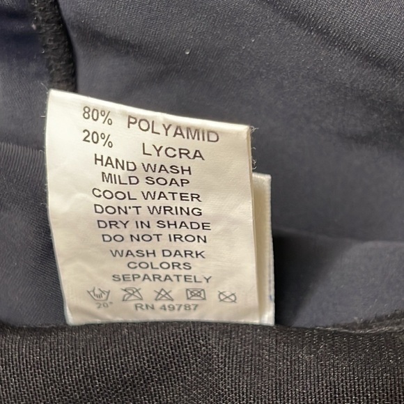 LADY Gottex Black Copper Silver Dot Splatter Pattern Bandeau Swimsuit Size 12 - Picture 9 of 11